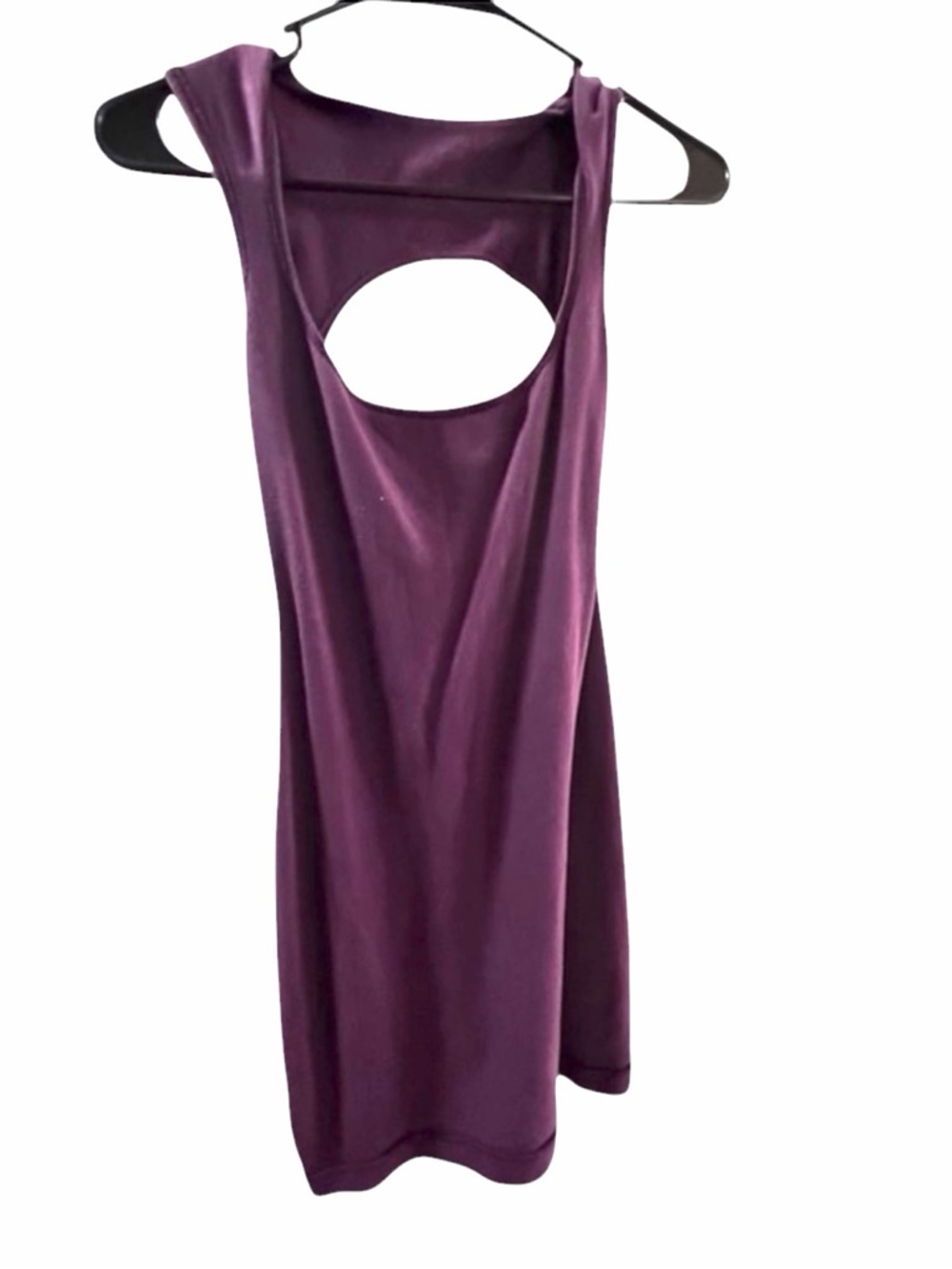 Rare‎ American Apparel Interlock Cutout Mini Dress XS Deep Plum ( Discontinued)